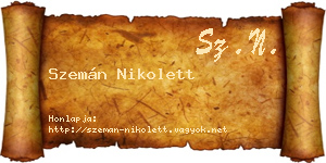 Szemán Nikolett névjegykártya