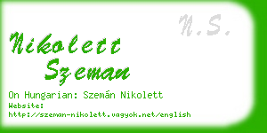 nikolett szeman business card